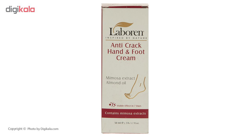 کرم ترک دست و پا لابورن Mimosa Extract حجم 50 میلیلیتر