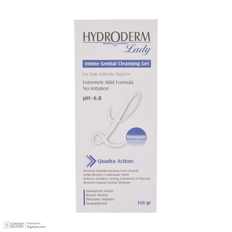 ژل بهداشتی بانوان یائسه هیدرودرم menopause وزن 150 گرم