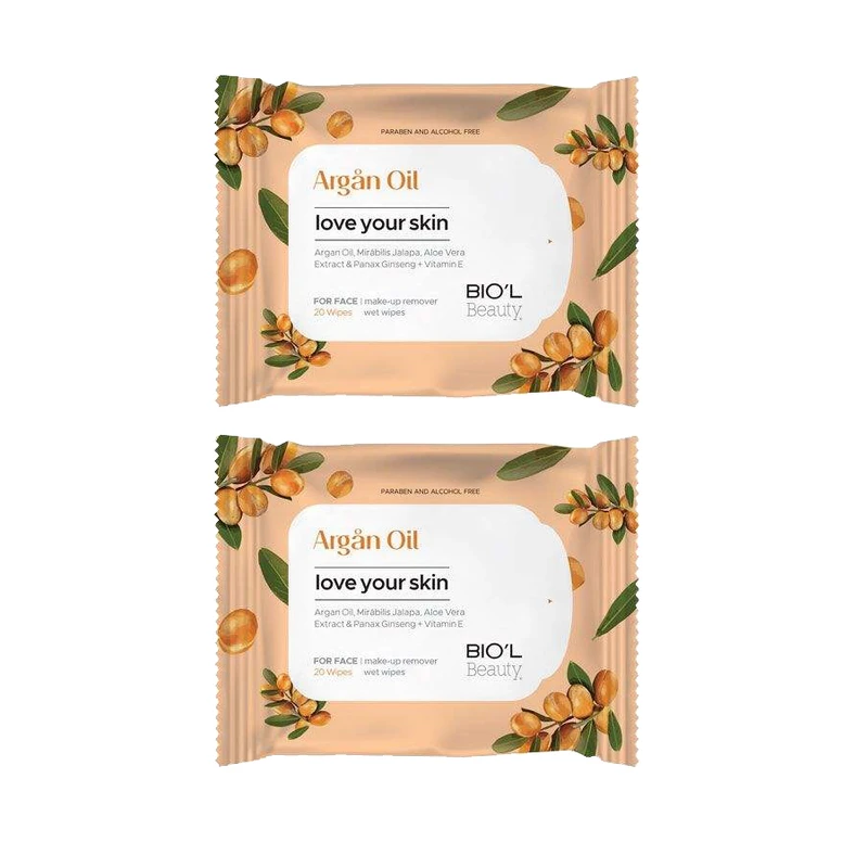 دستمال مرطوب بیول Argan Oil مجموعه 2 عددی