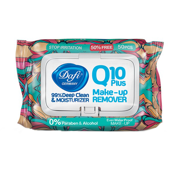 دستمال مرطوب دافی Q10 PLUS STOP IRRIATION بسته 50 عددی