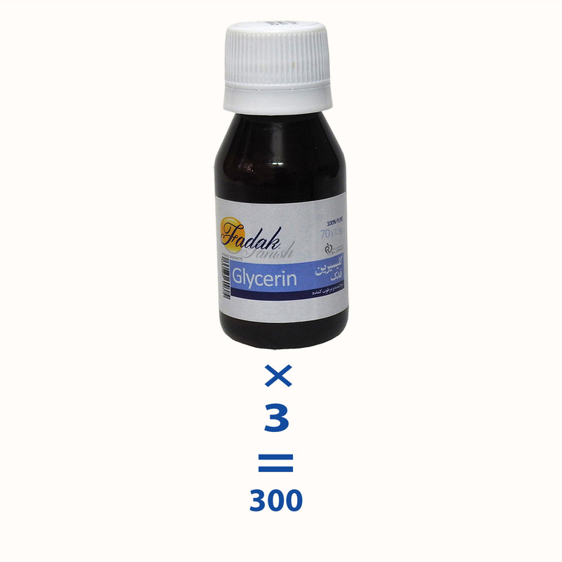 گلیسیرین فدک تانیش 24511 حجم 60 میلی لیتر مجموعه 3 عددی