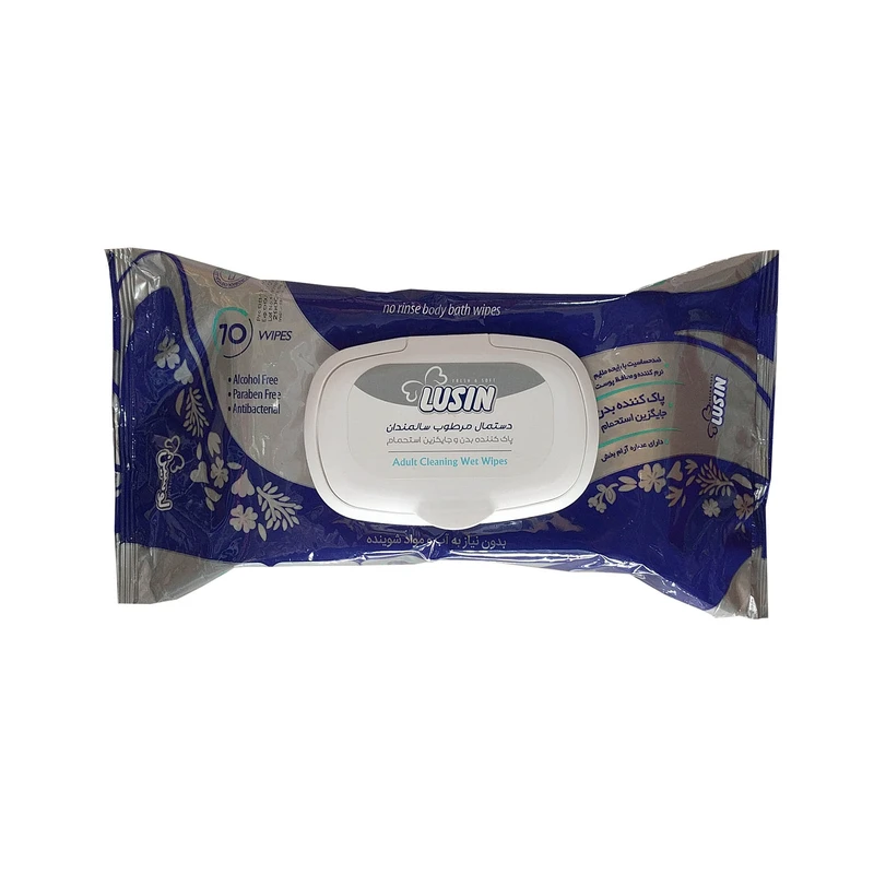 دستمال مرطوب لوسین microwavable بسته 70 عددی