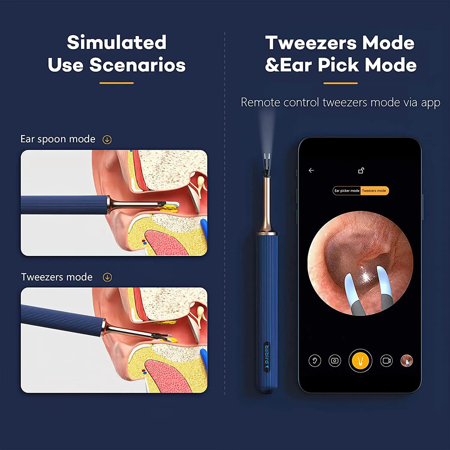 گوش پاک کن هوشمند بیبرد مدل Note 3 Pro 3in1