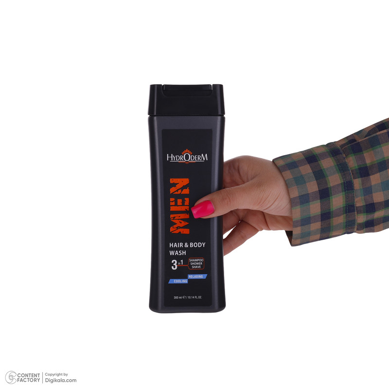 شامپو مو هیدرودرم مدل 3in1 حجم 100 میلی لیتر به همراه افترشیو مدل Oil Free حجم 300 میلی لیتر