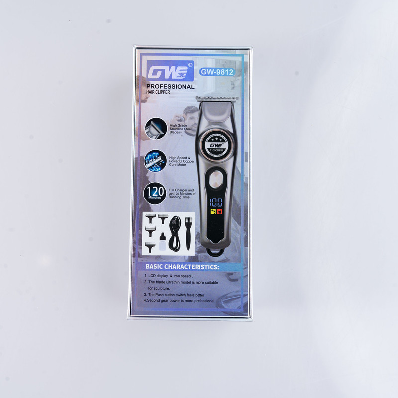 ماشین اصلاح موی سر و صورت شارژی جی دبلیو مدل GW-9812