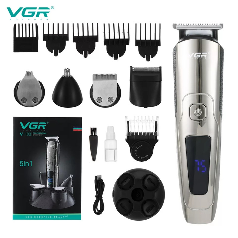 ست ماشین اصلاح موی صورت و بدن وی جی ار مدل V-103