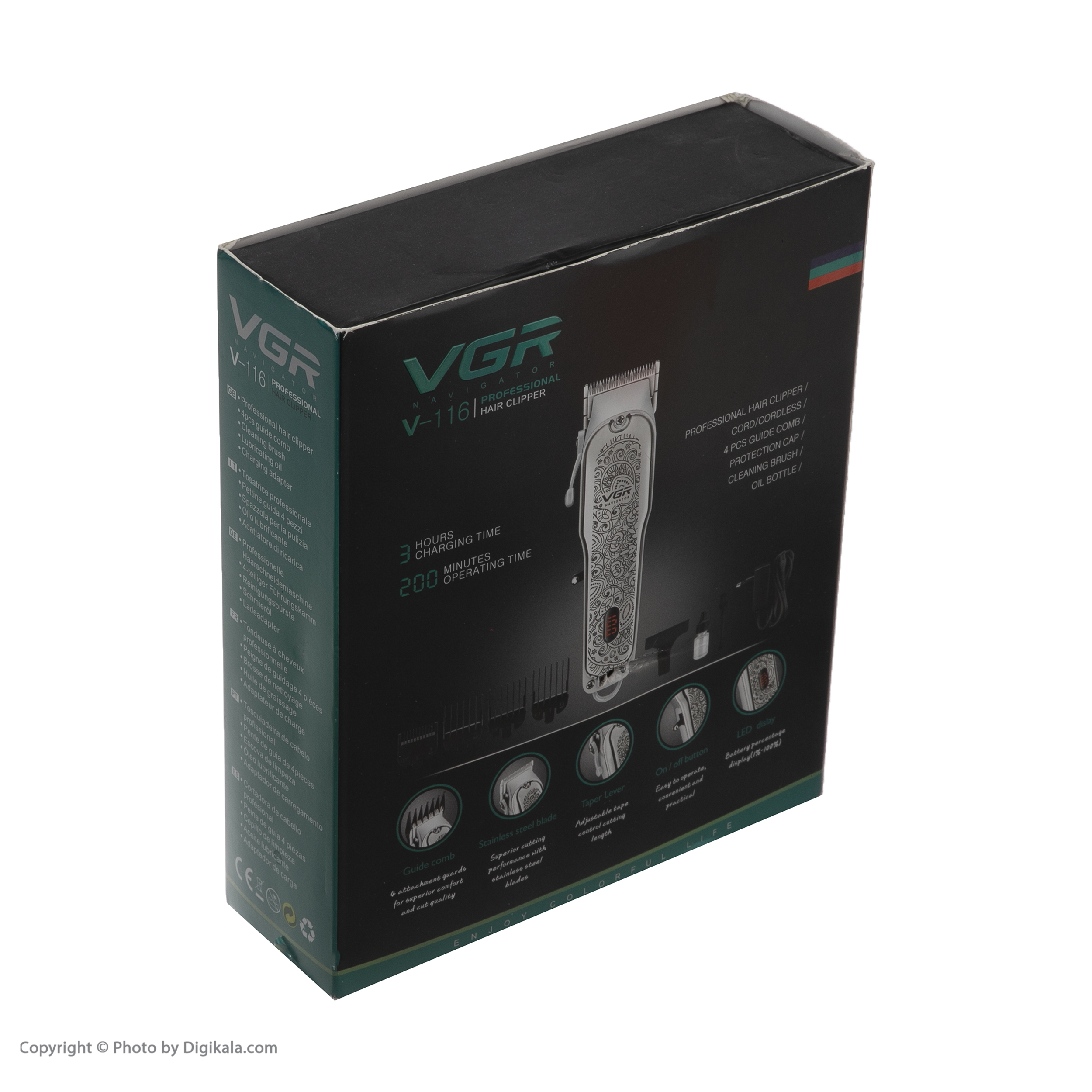 ماشین اصلاح موی سر و صورت وی جی ار مدل V-116