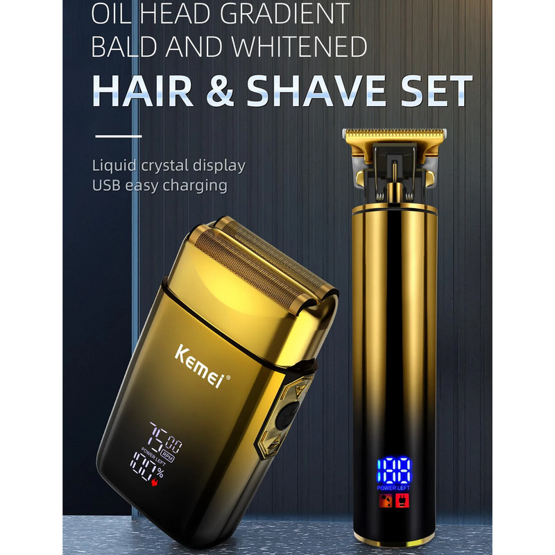 ماشین اصلاح موی سر و صورت کیمی مدل km-2131 مجموعه 2 عددی