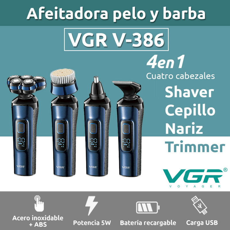 ماشین اصلاح موی صورت شارژی وی جی ار مدل V-386