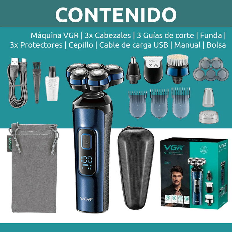 ماشین اصلاح موی صورت شارژی وی جی ار مدل V-386