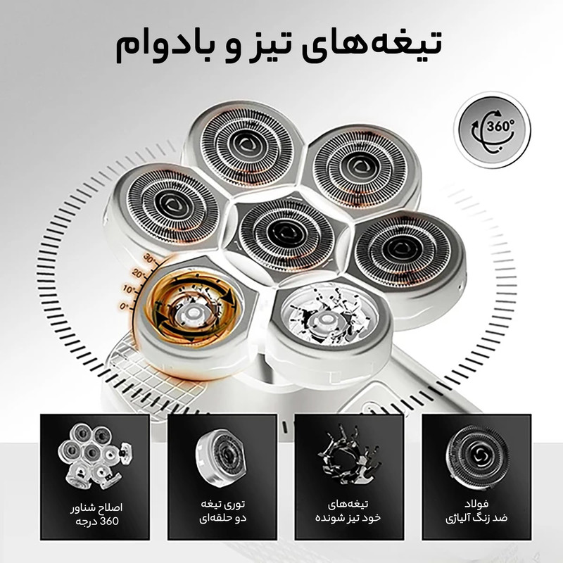 ماشین اصلاح موی سر و صورت شارژی کینسین مدل S8