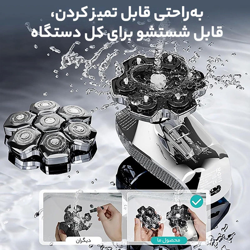 ماشین اصلاح موی سر و صورت شارژِی کینسین مدل S18