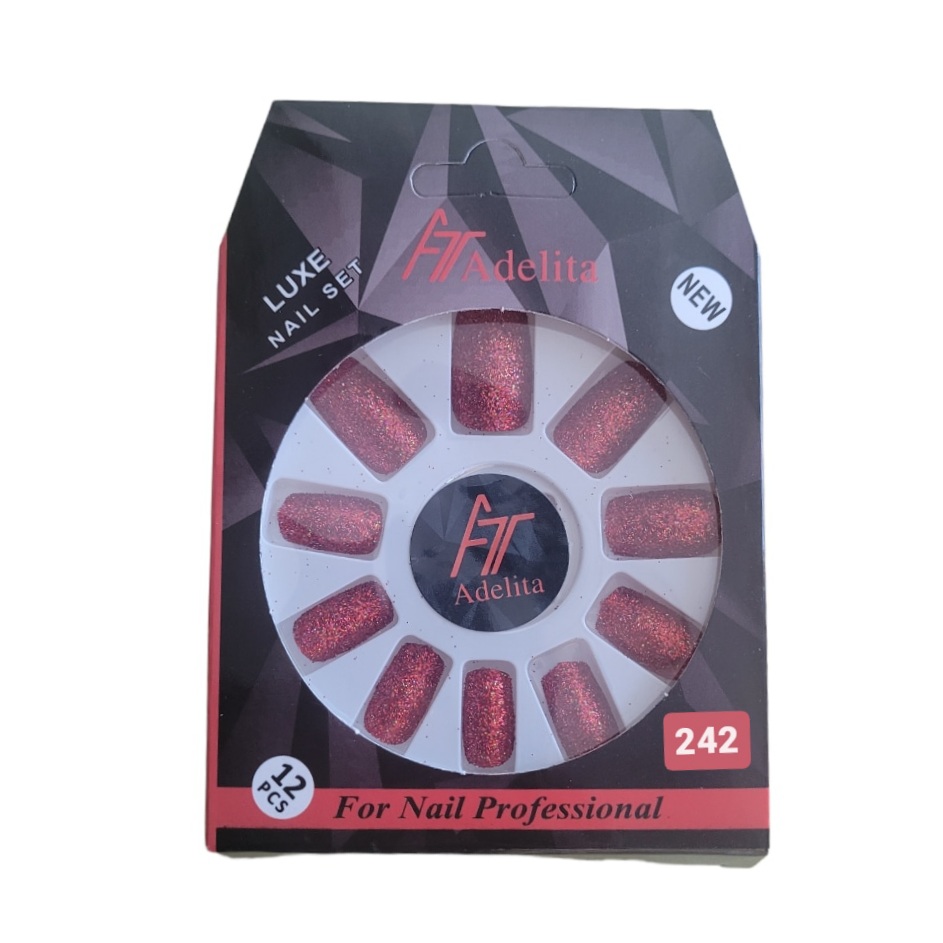ناخن مصنوعی آدلیتا مدل G-242 بسته 12 عددی