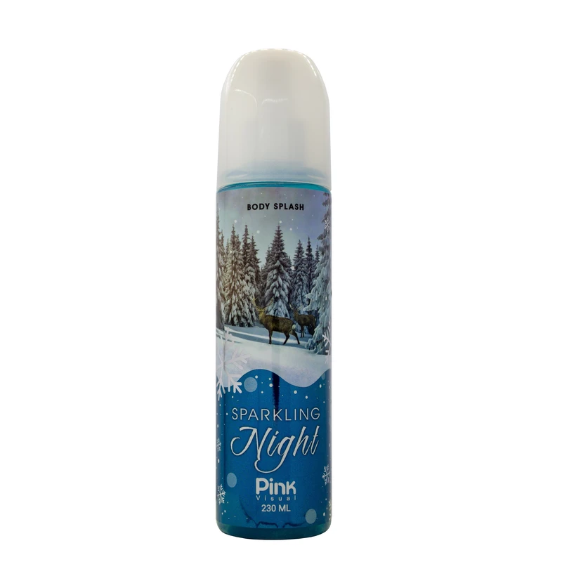 بادی اسپلش زنانه پینک ویژوال Sparkling Night حجم 230 میلی لیتر