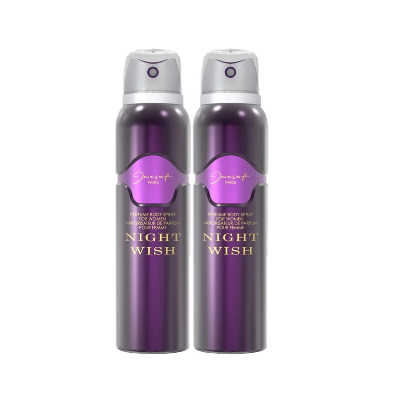 اسپری بدن زنانه ژکساف Night Wish Sh3489.2 حجم 150 میلی لیتر بسته 2 عددی