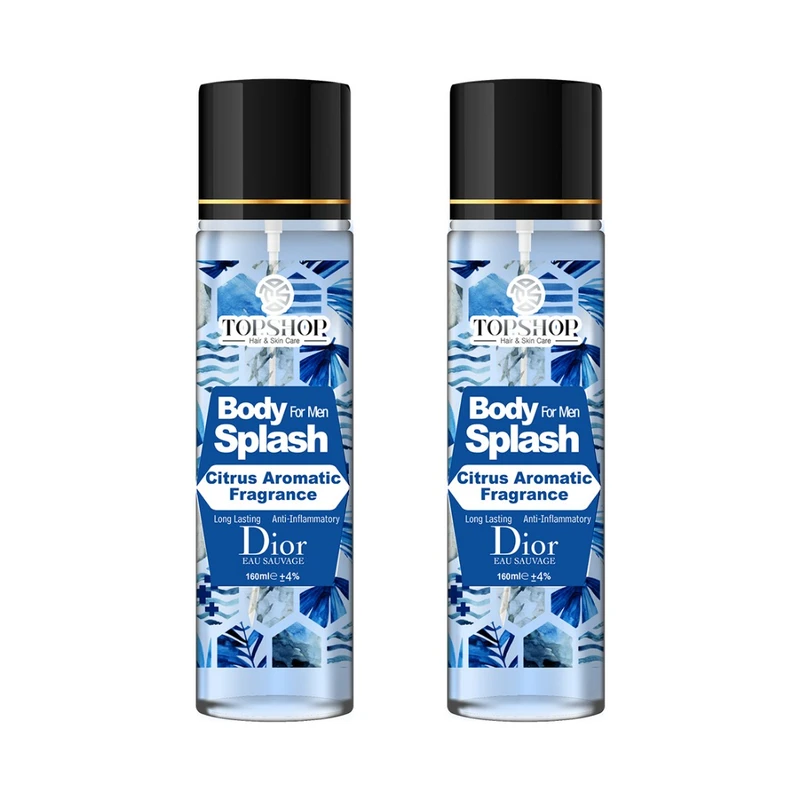 بادی اسپلش مردانه تاپ شاپ Dior Sauvage حجم 160 میلی لیتر بسته 2 عددی
