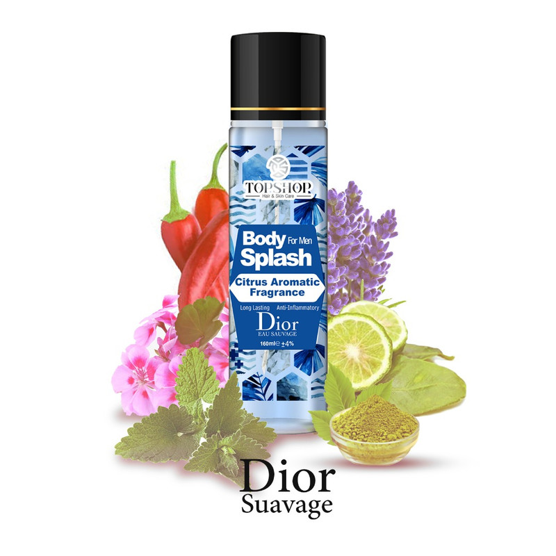 بادی اسپلش مردانه تاپ شاپ Dior Sauvage حجم 160 میلی لیتر بسته 2 عددی