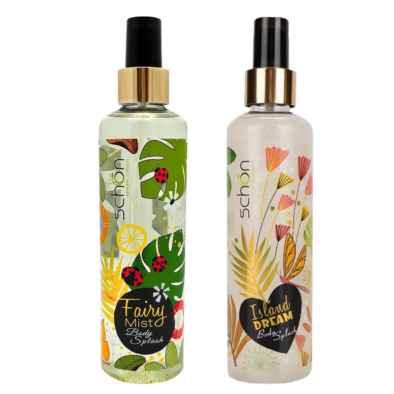بادی اسپلش زنانه شون Island Dream حجم 220 میلی لیتر به همراه بادی اسپلش زنانه شون Fairy Mist حجم 220 میلی لیتر