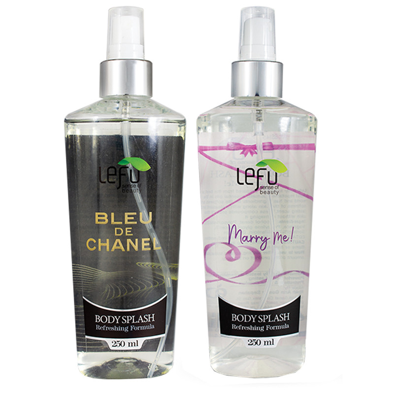 بادی اسپلش لفو MARRY ME حجم 250 میلی لیتر به همراه بادی اسپلش لفو BLEU DE CHANEL حجم 250 میلی لیتر