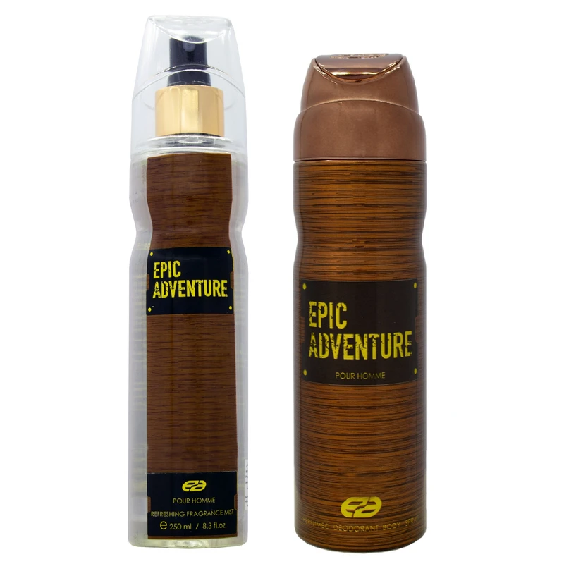 بادی اسپلش مردانه عماد آرا Epic Adventure حجم 250 میلی لیتر به همراه اسپری بدن مردانه عماد آرا حجم 200 میلی لیتر