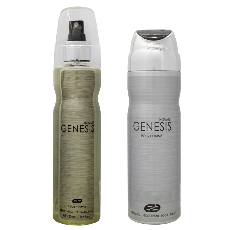 بادی اسپلش مردانه عماد آرا Genesis Homme حجم 250 میلی لیتر به همراه اسپری بدن مردانه عماد آرا Genesis Homme حجم 200 میلی لیتر