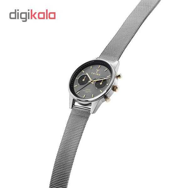 ساعت مچی عقربه ای تریوا مدل Smoky Falken steel mesh