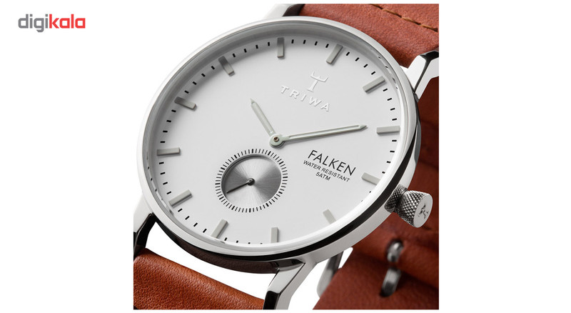 ساعت مچی عقربه ای تریوا مدل Ivory Falken brown classic