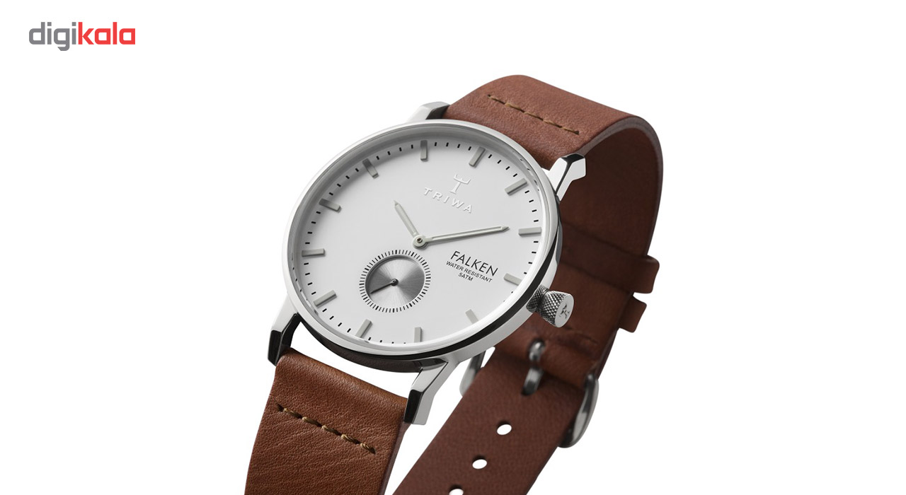 ساعت مچی عقربه ای تریوا مدل Ivory Falken brown classic