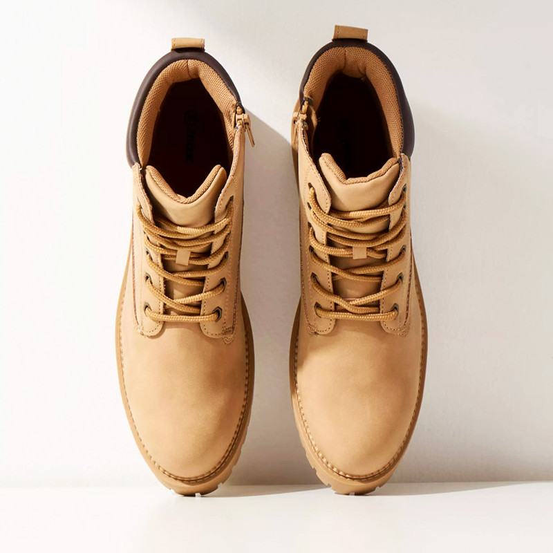 نیم بوت زنانه مکس مدل Plain Ankle With Lace - Zip Closure