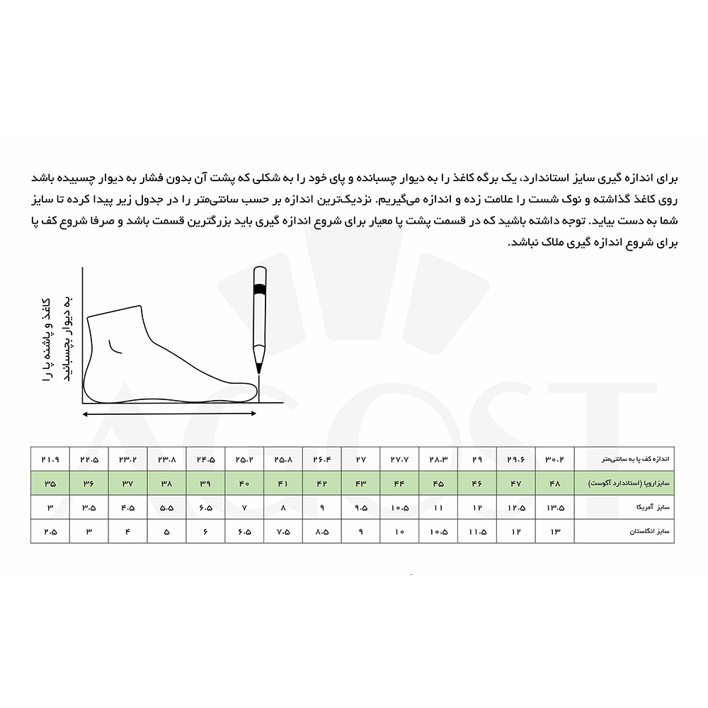 کفش زنانه آگوست مدل B 110066