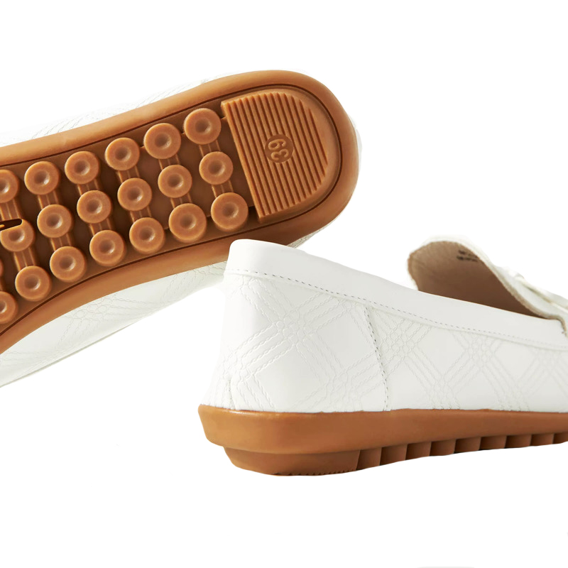 کفش کالج زنانه مکس مدل Perforated Slip-On Loafers with Bow Accent