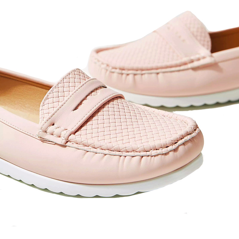 کفش کالج زنانه مکس مدل Textured Slip-On Moccasins