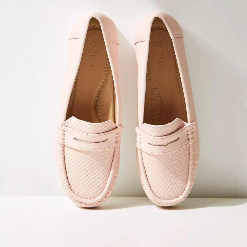 کفش کالج زنانه مکس مدل Textured Slip-On Moccasins