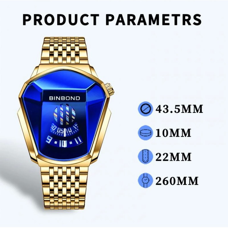 ساعت مچی دیجیتال بین بوند مدل 3D Glass Quartz