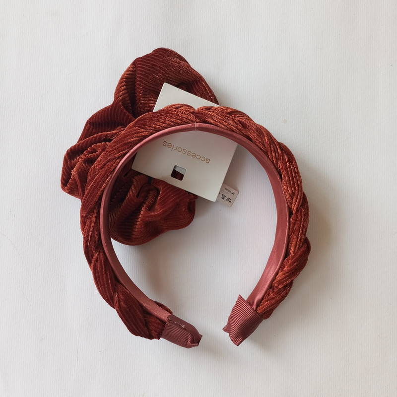 ست تل و کش مو زنانه اکسسورایز مدل Matchstick velvet