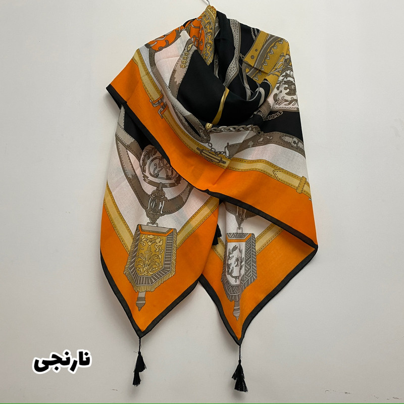 روسری زنانه مدل نخ پنبه پاییزه منگوله دار کد SIA5