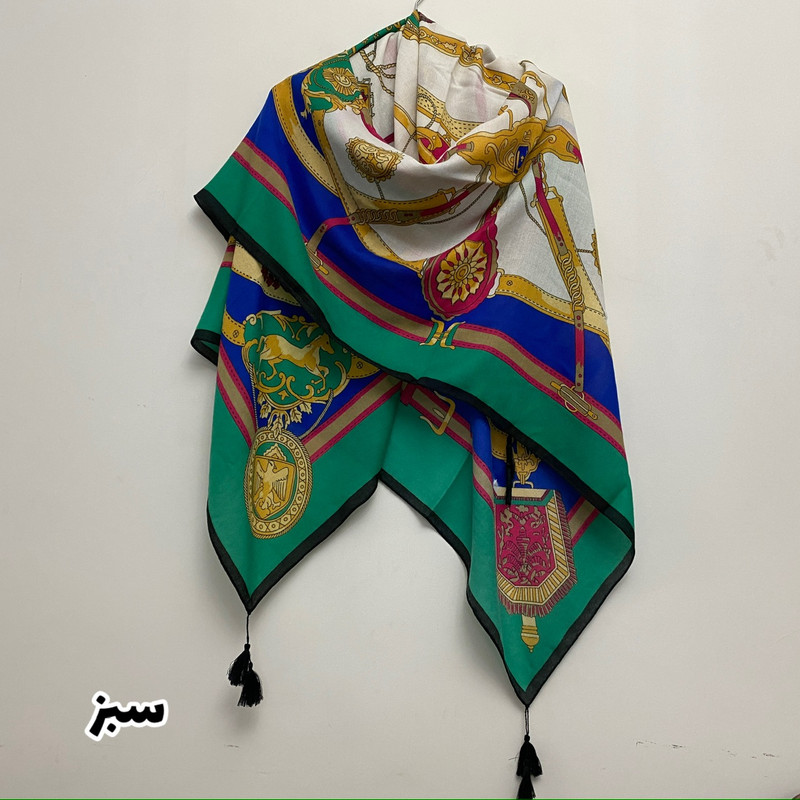 روسری زنانه مدل نخ پنبه پاییزه منگوله دار کد SIA5