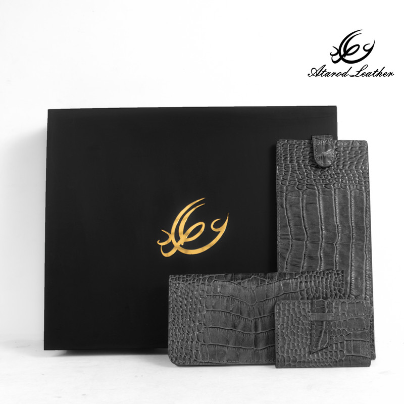 ست هدیه چرم عطارد مدل چرم طبیعی کد A60