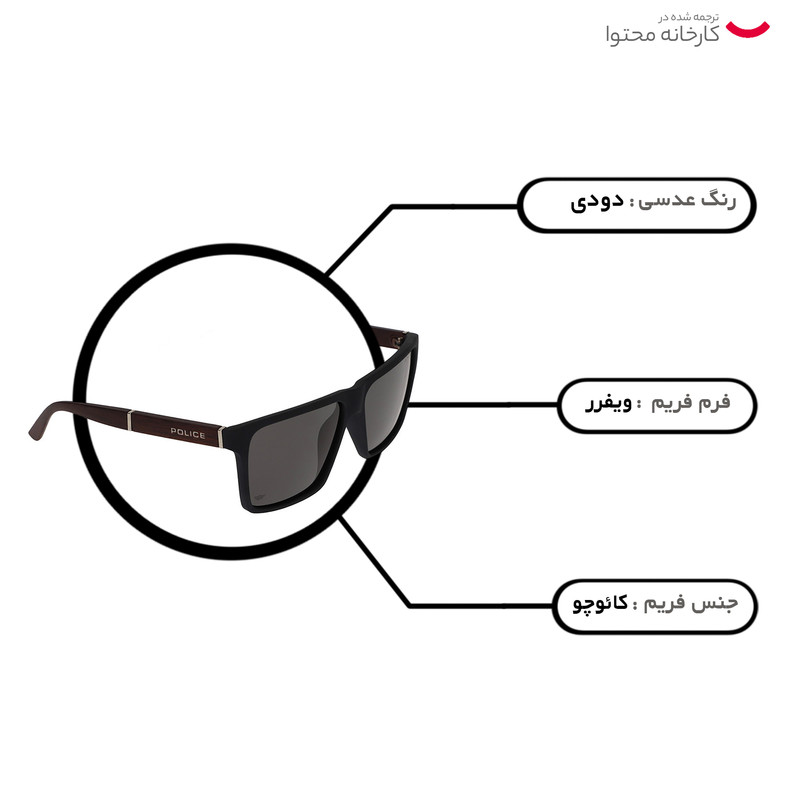 عینک آفتابی مردانه پلیس SPLP92207-NB
