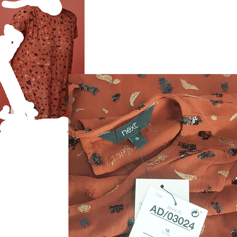 بلوز آستین کوتاه زنانه نکست مدل ad-03024