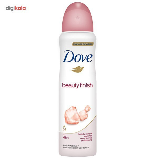 پک اسپری ضد تعریق زنانه داو مدل Beauty Finish And Invisible Dry حجم 150 میلی لیتر - بسته 2 عددی