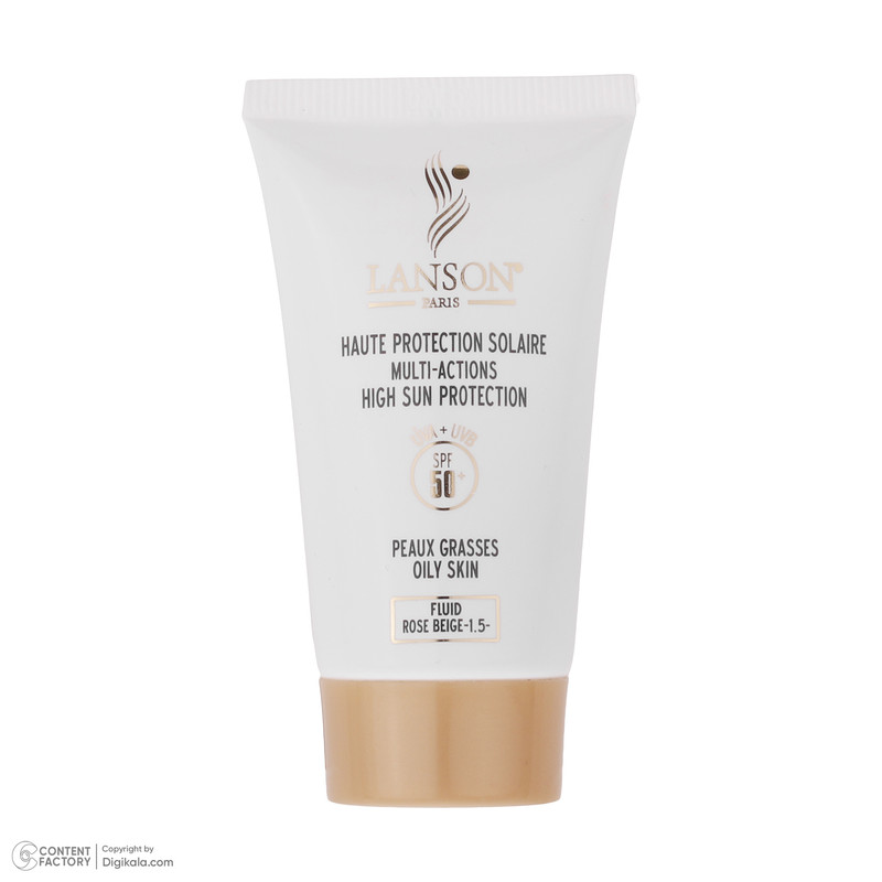 کرم ضدآفتاب رنگی لانسون SPF50 مدل مالتی اکشن، مناسب پوست‌های چرب، حجم 40 میلی‌لیتر