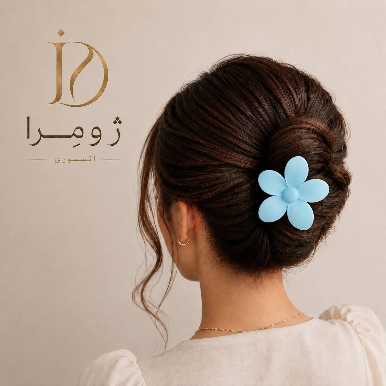 گیره مو طرح گل